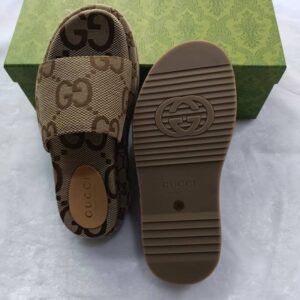 Gucci Women's Platform Slide Sandal GG Canvas - Image 7
