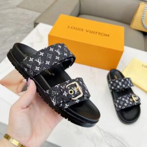 Louis Vuitton Designer Leather Trainer Slippers - Image 5