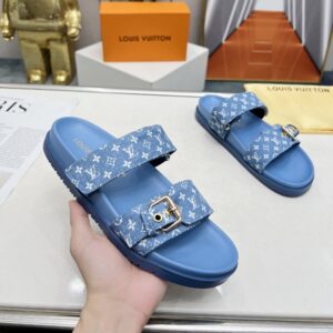 Louis Vuitton Designer Leather Trainer Slippers - Image 3
