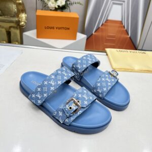 Louis Vuitton Designer Leather Trainer Slippers - Image 7