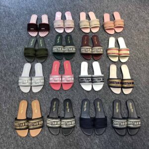 Embroidered Dior Dway Flat Slide - Image 3
