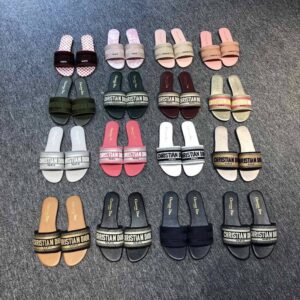 Embroidered Dior Dway Flat Slide - Image 6