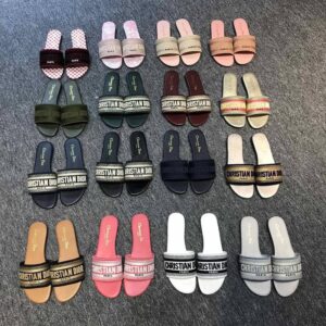 Embroidered Dior Dway Flat Slide - Image 2