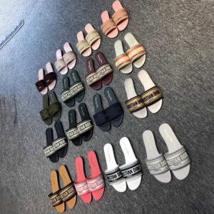 Embroidered Dior Dway Flat Slide - Image 8