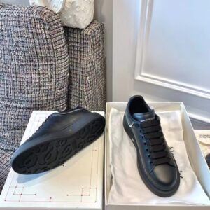 Alexander McQueen White Black Snake Oversized Casual Sneakers - Image 5