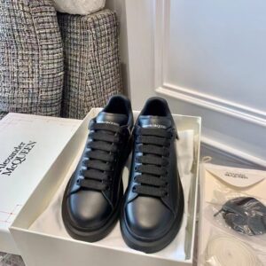 Alexander McQueen White Black Snake Oversized Casual Sneakers - Image 7