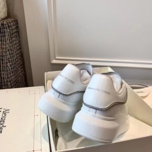Alexander McQueen White Black Snake Oversized Casual Sneakers - Image 12