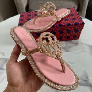 Tory Burch Rhinestone Women's Miller Knotted Sandals - Image 5