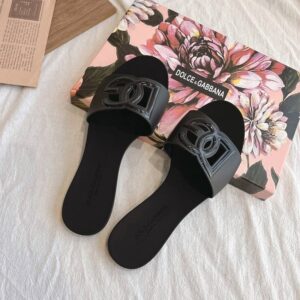 Dolce&Gabbana Bianca Interlock Beachwear Sliders Sandal for Women - Image 3