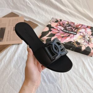 Dolce&Gabbana Bianca Interlock Beachwear Sliders Sandal for Women - Image 5