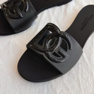 Dolce&Gabbana Bianca Interlock Beachwear Sliders Sandal for Women - Image 6
