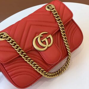 Gucci Marmont Flap Leather Crossbody Bag 22x13x6cm - Image 4