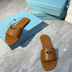 Prada Logo Plaque Flat Sandals - Image 8