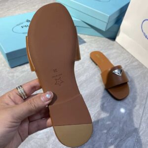 Prada Logo Plaque Flat Sandals - Image 7