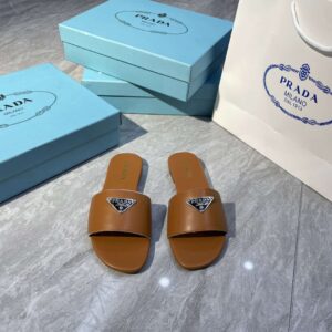 Prada Logo Plaque Flat Sandals - Image 6