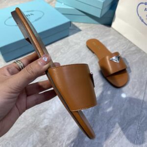 Prada Logo Plaque Flat Sandals - Image 5