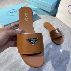 Prada Logo Plaque Flat Sandals - Image 4