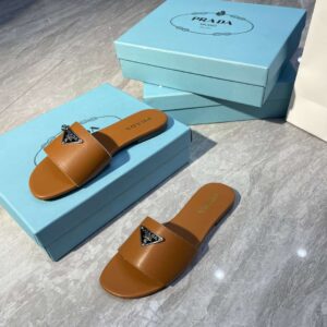 Prada Logo Plaque Flat Sandals - Image 3