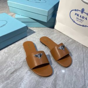 Prada Logo Plaque Flat Sandals - Image 2