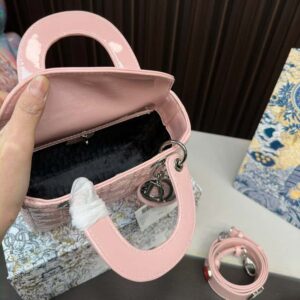 DIOR Luxury Designer Handbags Small Lady Dior My ABCDior Bag Pink for Women - Image 8