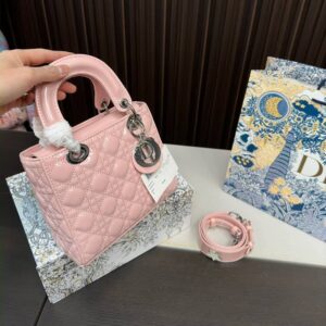 DIOR Luxury Designer Handbags Small Lady Dior My ABCDior Bag Pink for Women - Image 6