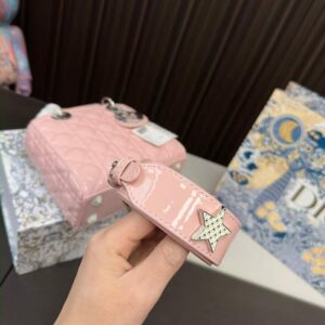 DIOR Luxury Designer Handbags Small Lady Dior My ABCDior Bag Pink for Women - Image 5