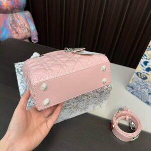 DIOR Luxury Designer Handbags Small Lady Dior My ABCDior Bag Pink for Women - Image 4