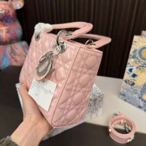 DIOR Luxury Designer Handbags Small Lady Dior My ABCDior Bag Pink for Women - Image 3