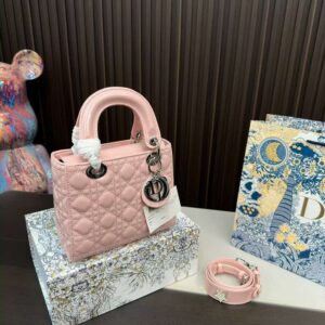 DIOR Luxury Designer Handbags Small Lady Dior My ABCDior Bag Pink for Women - Image 2