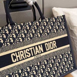 Dior Luxury Designer Book Tote Handbags with the Dior Oblique Motif - Image 9