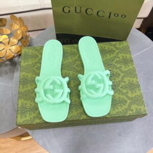 Gucci Women's Interlocking G Slide Jelly Sandal - Image 7