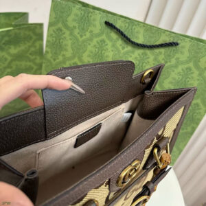 Gucci Diana NM Bamboo Handle Tote Jumbo GG Canvas Bags - Image 8