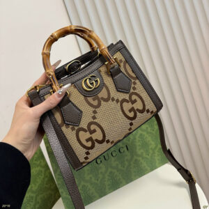 Gucci Diana NM Bamboo Handle Tote Jumbo GG Canvas Bags - Image 6